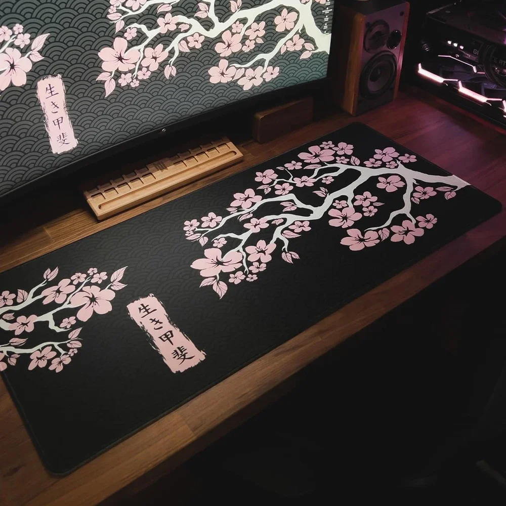 Gaming Accessories Japan - Japan Sakura Kawaii Zwart Wit Grote
