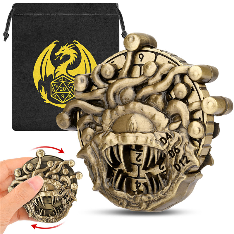 Gaming Accessories Retro - Retro Beholder Vorm Metalen Dobbelstenen Spinner