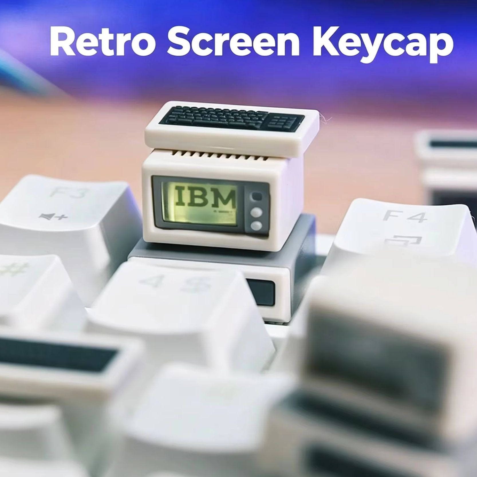 Gaming Accessories Retro - Verlichte retro computer-toetsenbordknop, aangepaste computercomponenten, toetsenbordaccessoire,