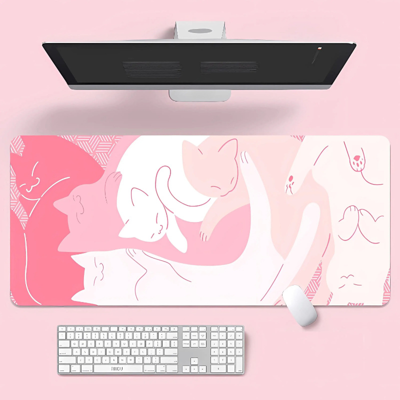 Kawaii roze kat grote muismat, - Gaming Accessories Very recensie en prijs