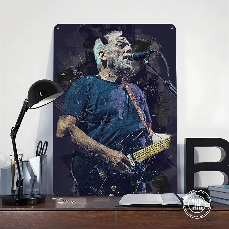 David Gilmour Metalen Poster A - Gaming Accessories Retro recensie en prijs