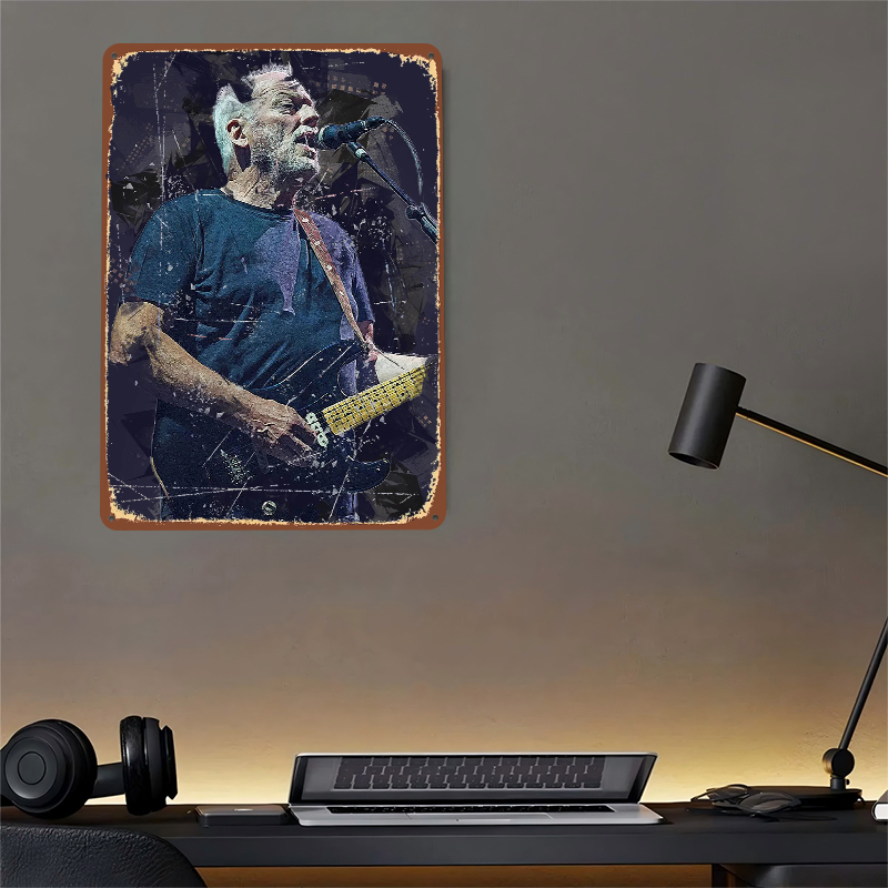 David Gilmour Metalen Poster A - Gaming Accessories Retro recensie en prijs